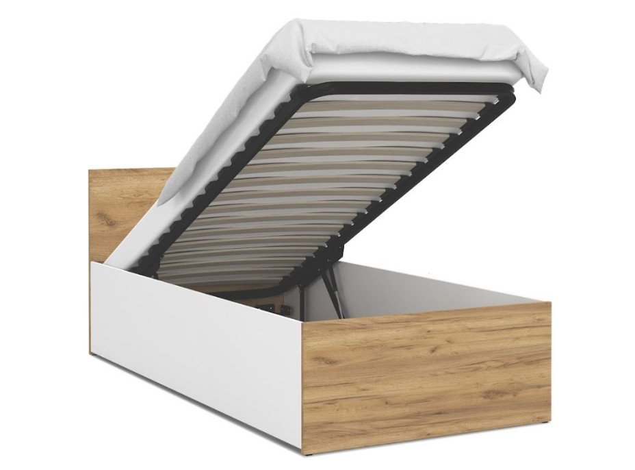 Posteľ PANAMA 200x90 cm - biela/dub craft
