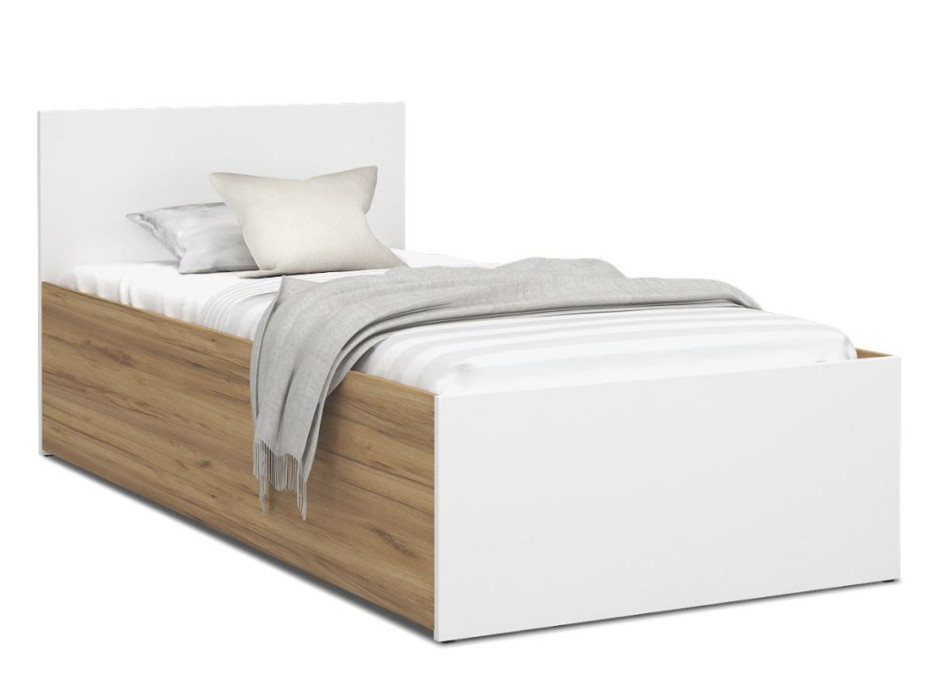 Posteľ PANAMA 200x90 cm - dub craft/biela