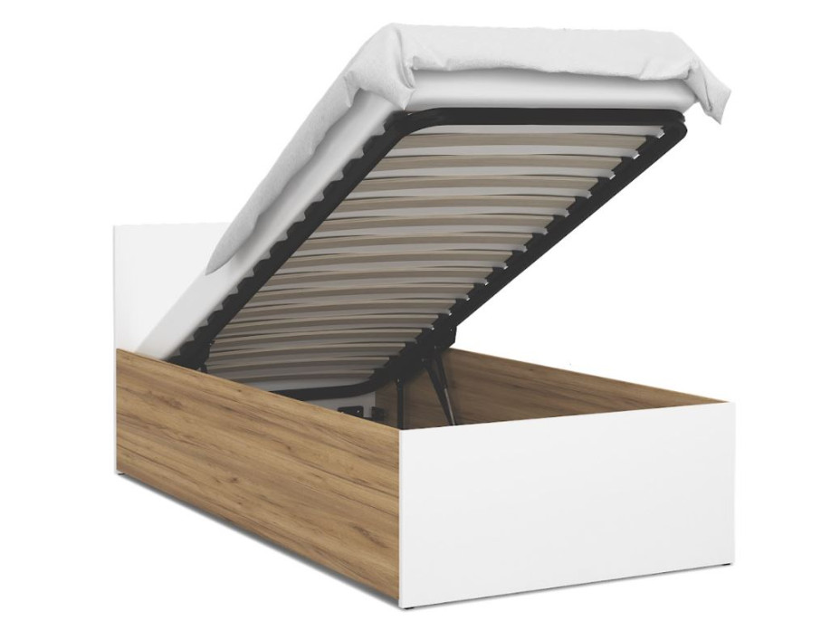 Posteľ PANAMA 200x90 cm - dub craft/biela