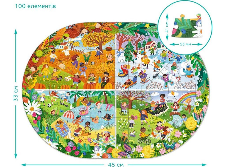 DODO Puzzle Počas celého roka 100 dielikov