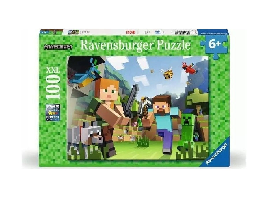 RAVENSBURGER Puzzle Minecraft: Steve a Alex XXL 100 dielikov