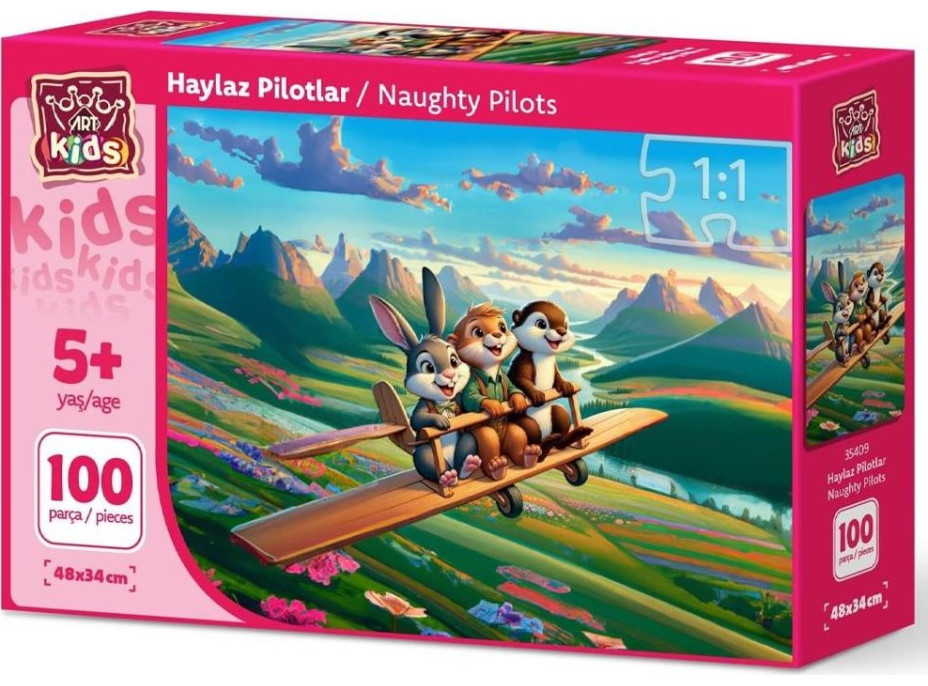 ART PUZZLE Puzzle Odvážni piloti 100 dielikov