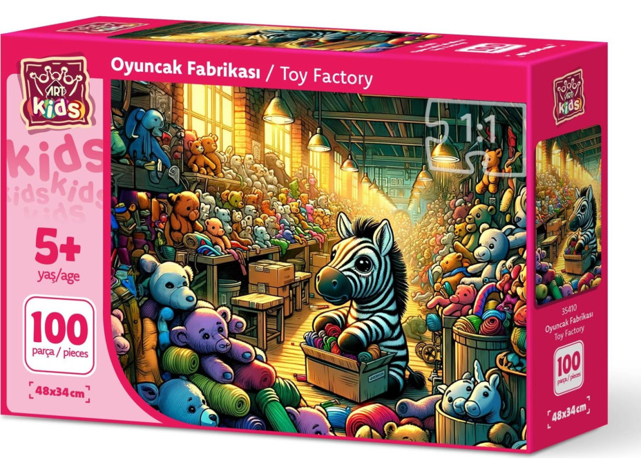 ART PUZZLE Puzzle Továreň na hračky 100 dielikov