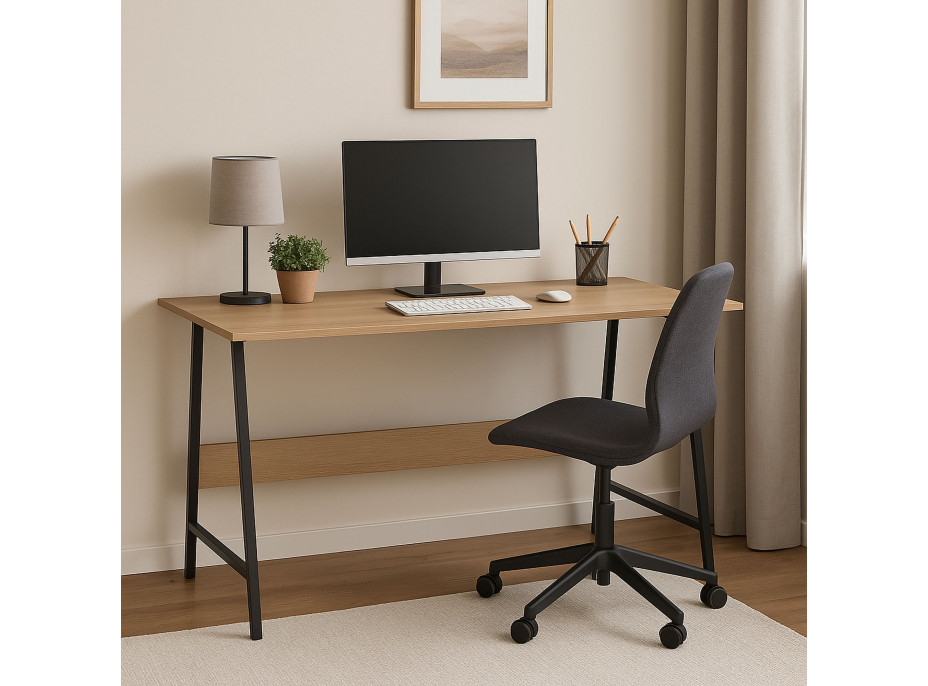 Písací stôl GRENEN MODERN OAK - dub/čierny