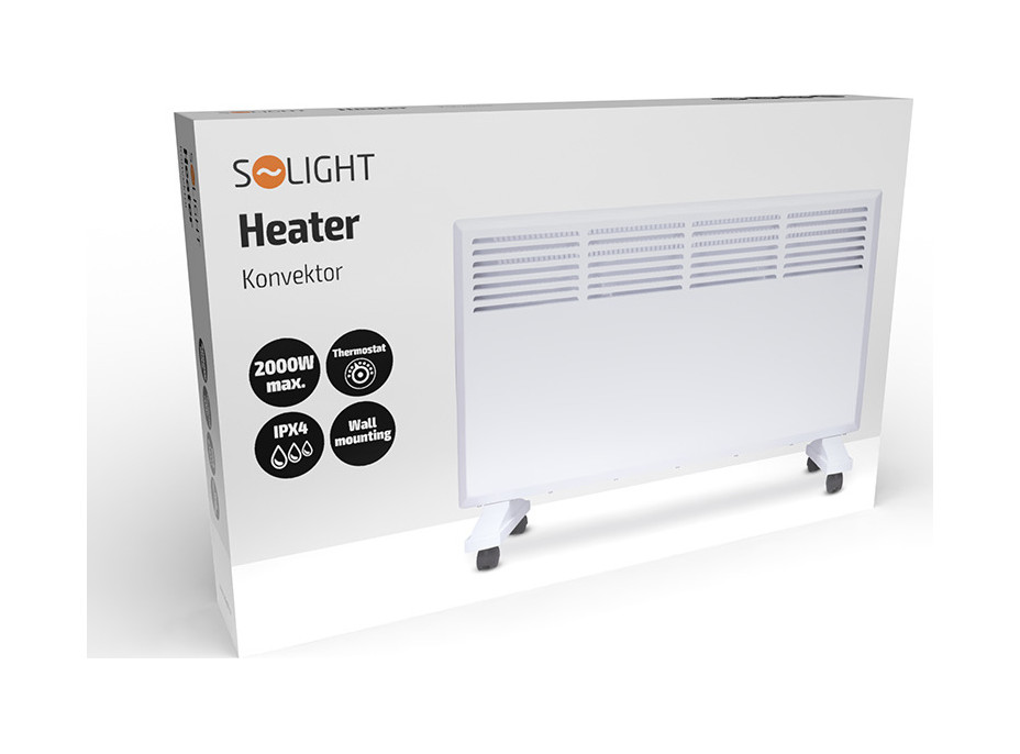 Solight teplovzdušný konvektor 2000W, nastaviteľný termostat