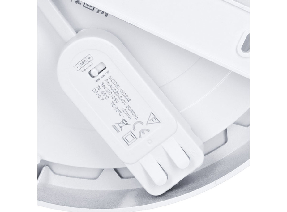 Solight LED mini panel kúpeľňový 2v1, 3CCT, podhľadový / prisadený, 18W, 1530lm, IP54, strieborná, okrúhly