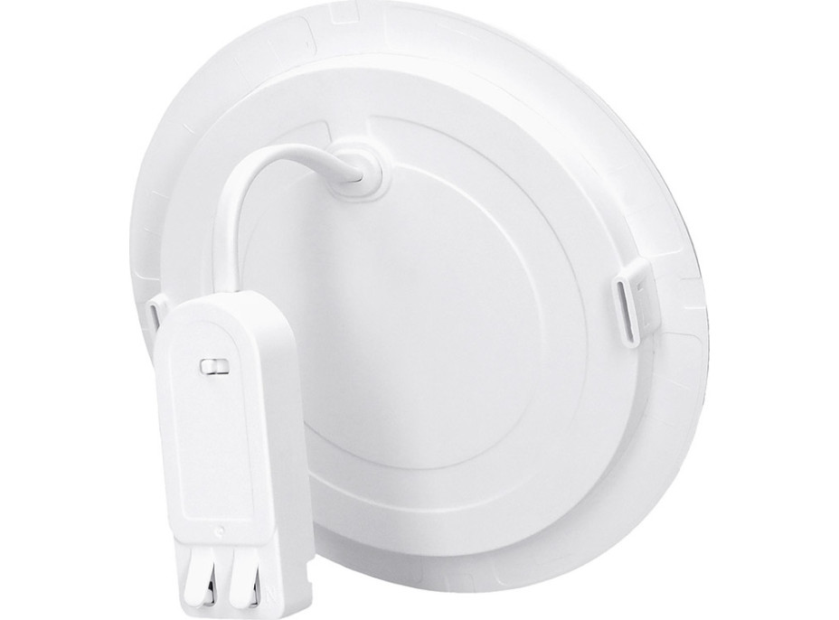 Solight LED mini panel kúpeľňový 2v1, 3CCT, podhľadový/prisadený, 18W, 1530lm, IP54, biela, okrúhly