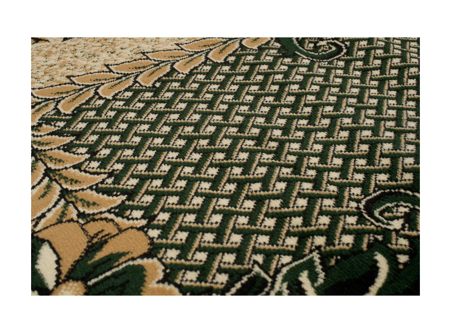 Kusový koberec ATLAS flora - tmavo béžový/zelený, 250x350 cm