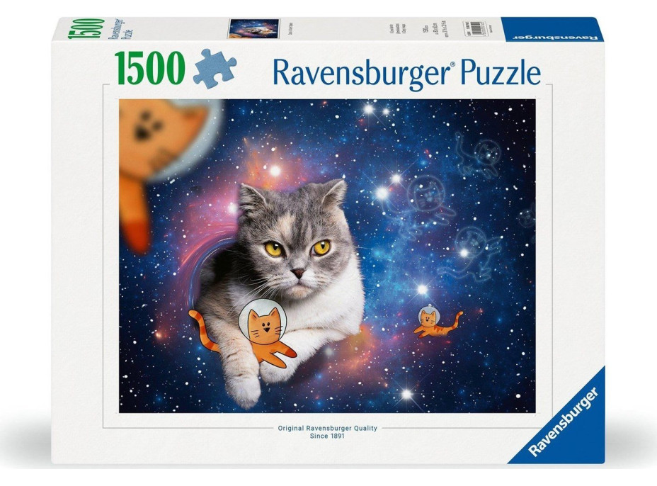 RAVENSBURGER Puzzle Mačka vo vesmíre 1500 dielikov