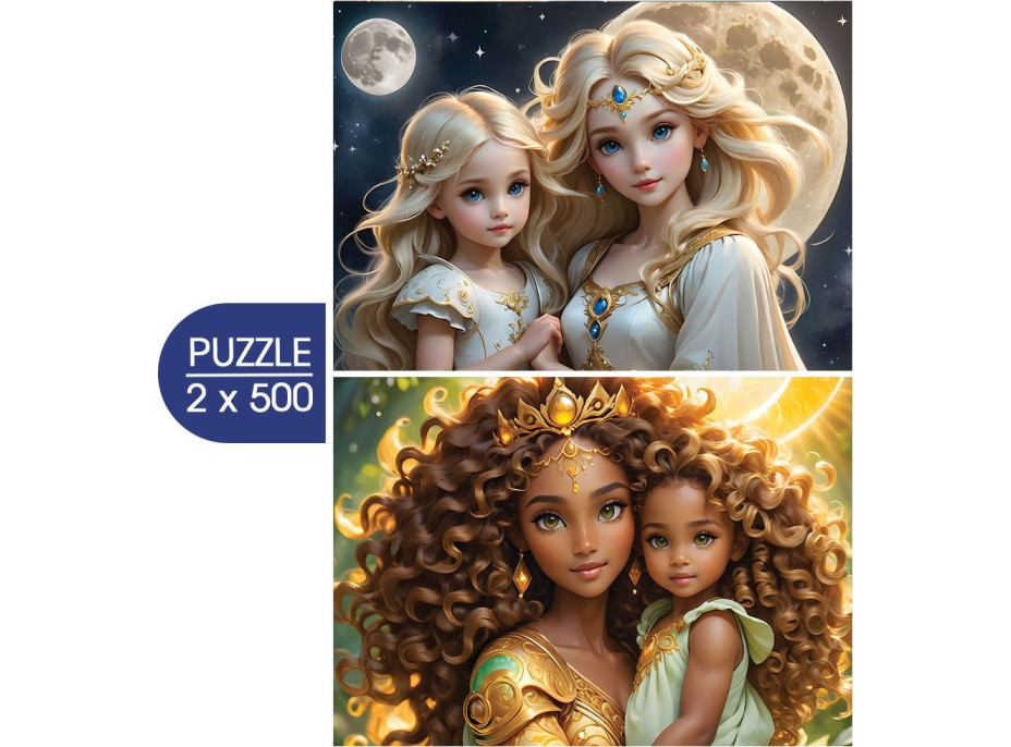 ALIPSON Puzzle Mère et Fille: La Lune et le Soleil 2x500 dielikov
