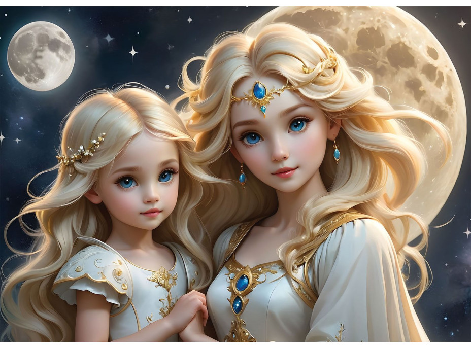 ALIPSON Puzzle Mère et Fille: La Lune et le Soleil 2x500 dielikov
