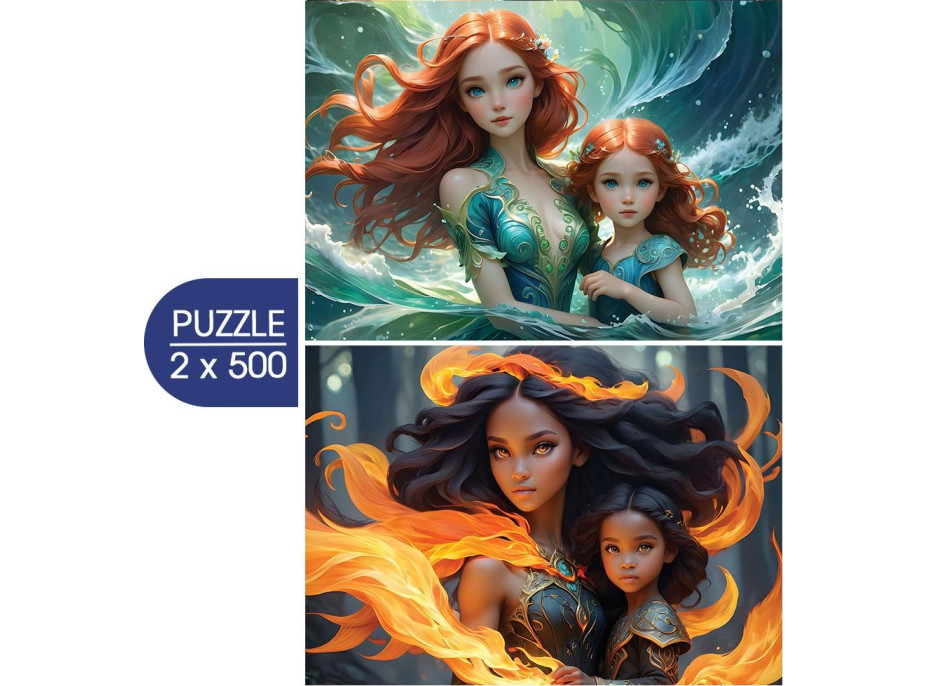 ALIPSON Puzzle Mère et Fille: L'Eau et le Feu 2x500 dielikov