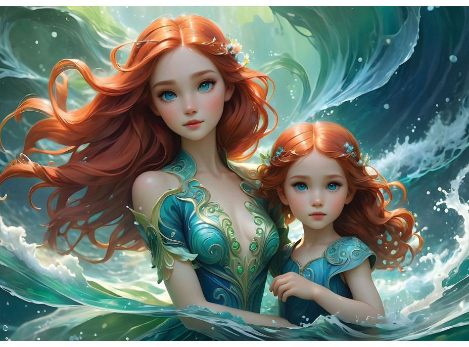 ALIPSON Puzzle Mère et Fille: L'Eau et le Feu 2x500 dielikov