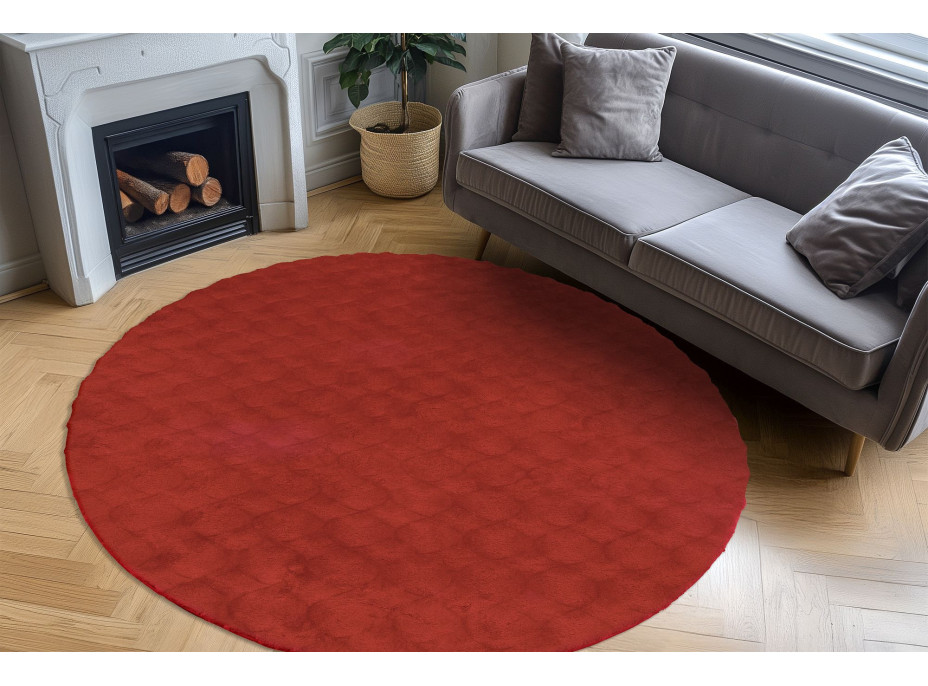 Kusový koberec Diamond Cut 800 Red kruh
