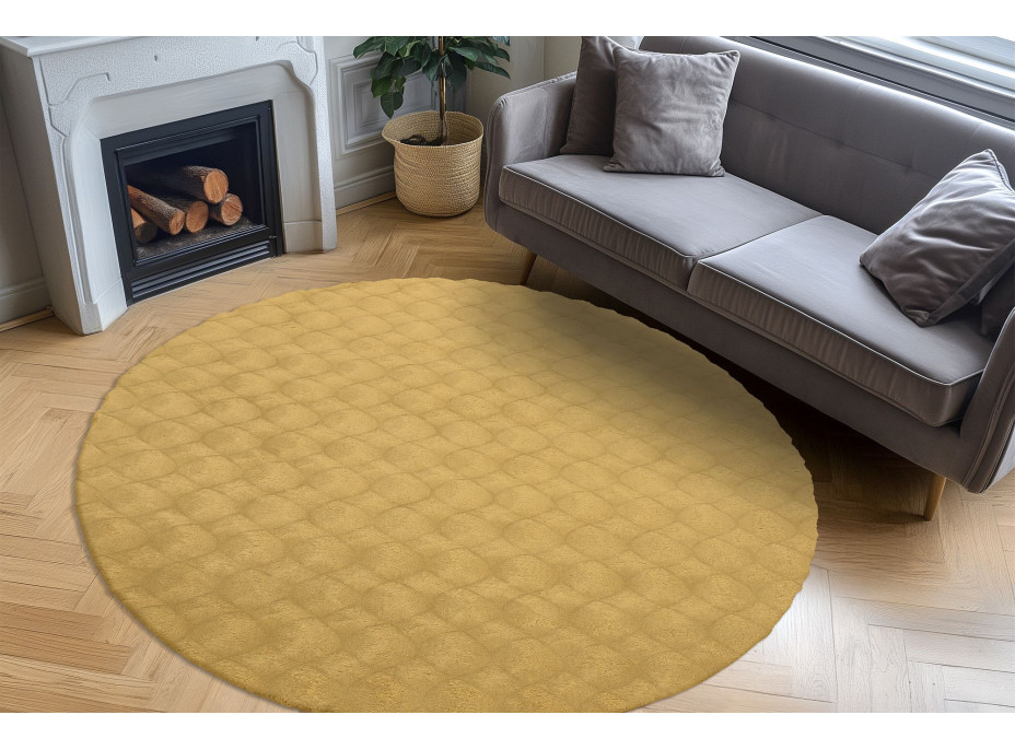 Kusový koberec Diamond Cut 800 Honey kruh