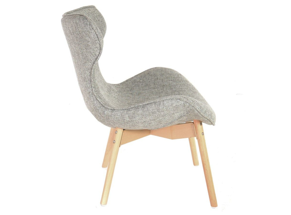 Dizajnová retro stolička Fox - šedá