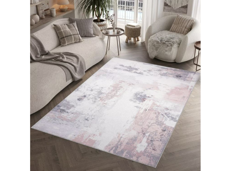 Kusový koberec FLANNEL PRINTED - Pink