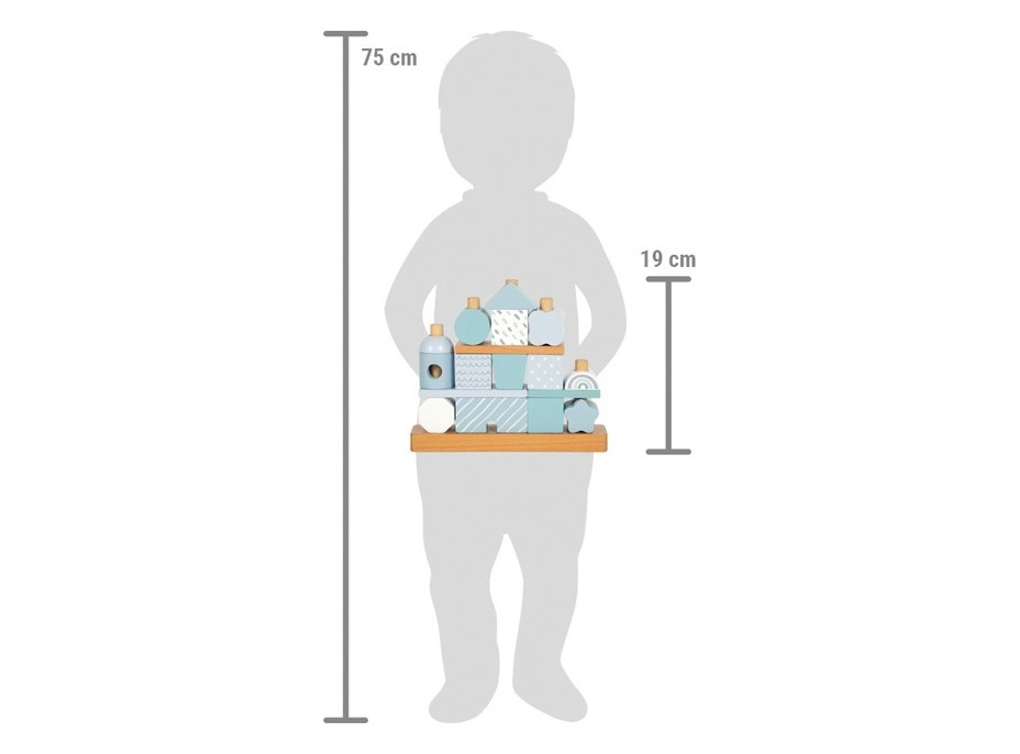 small foot Nasadzovanie na tyč Domček modrý