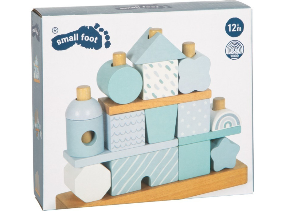 small foot Nasadzovanie na tyč Domček modrý
