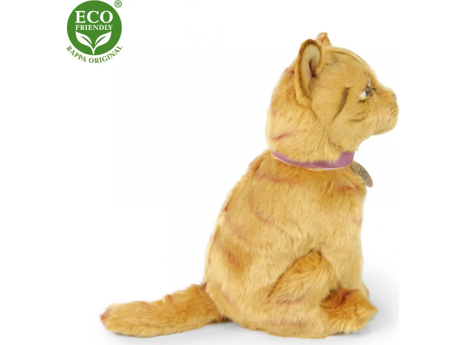 Rappa Plyšová mačka hnedá 25 cm ECO-FRIENDLY