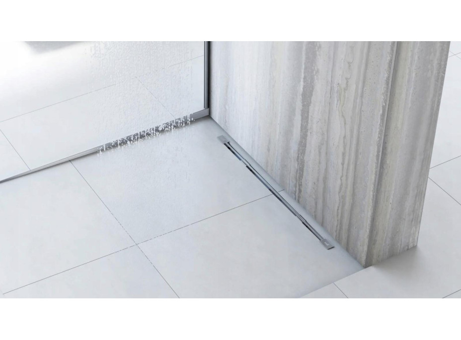 Spádová lišta do sprchovacieho kúta - 120 cm - inox