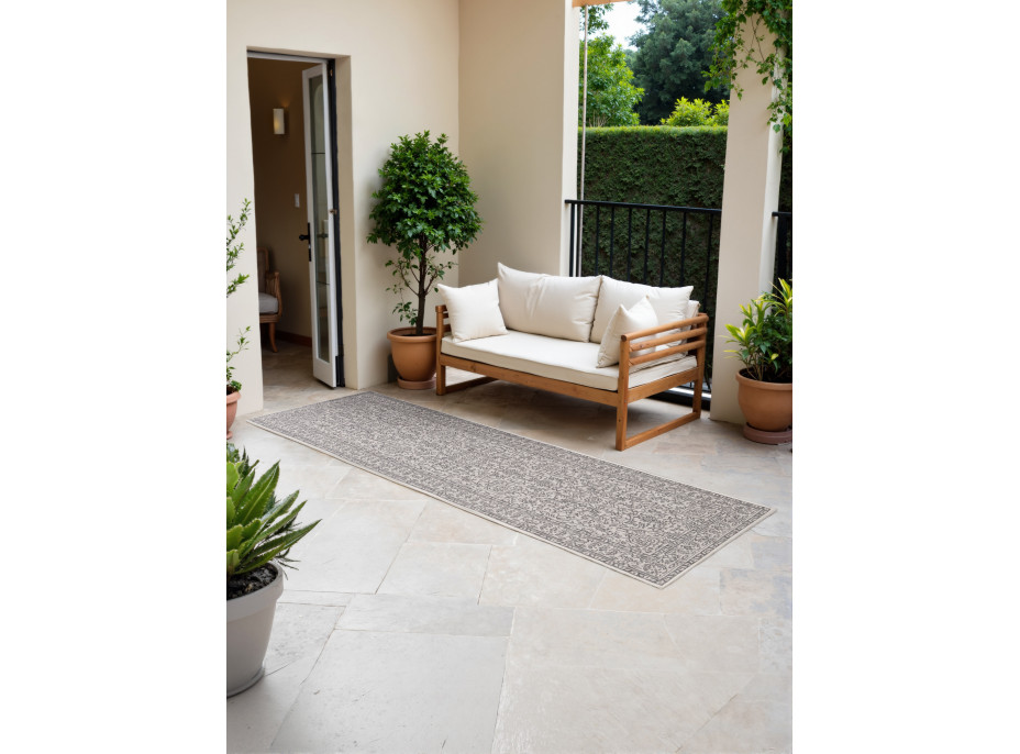 Behúň Duet Kona 106249 White/Gray - na von aj na doma