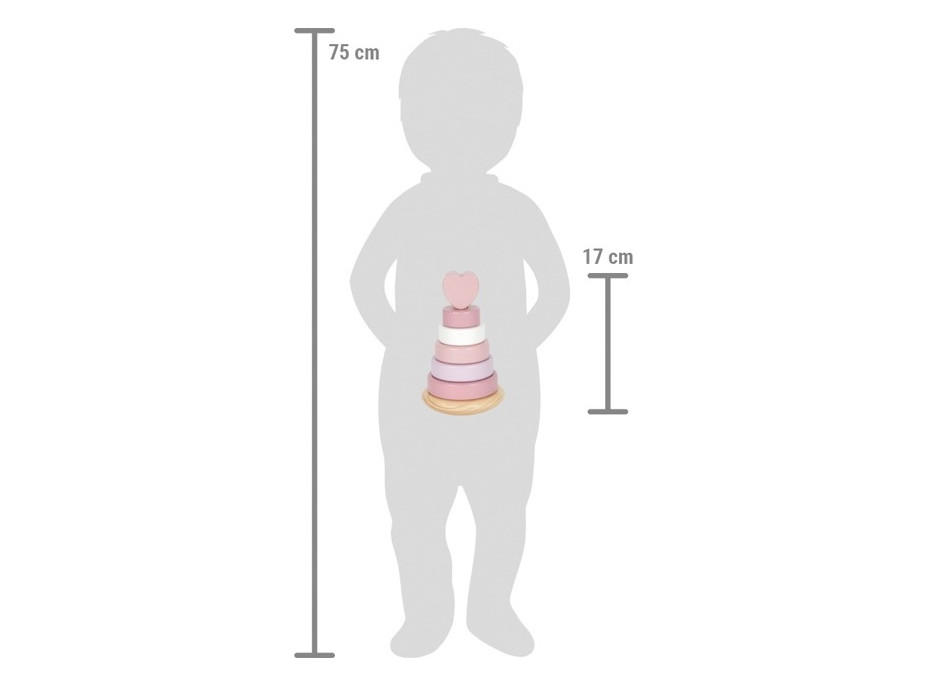 small foot Nasadzovanie na tyč Veža ružová