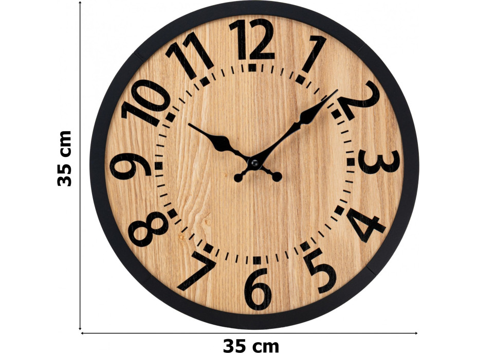 Nástenné drevené hodiny ABBAS 35 cm