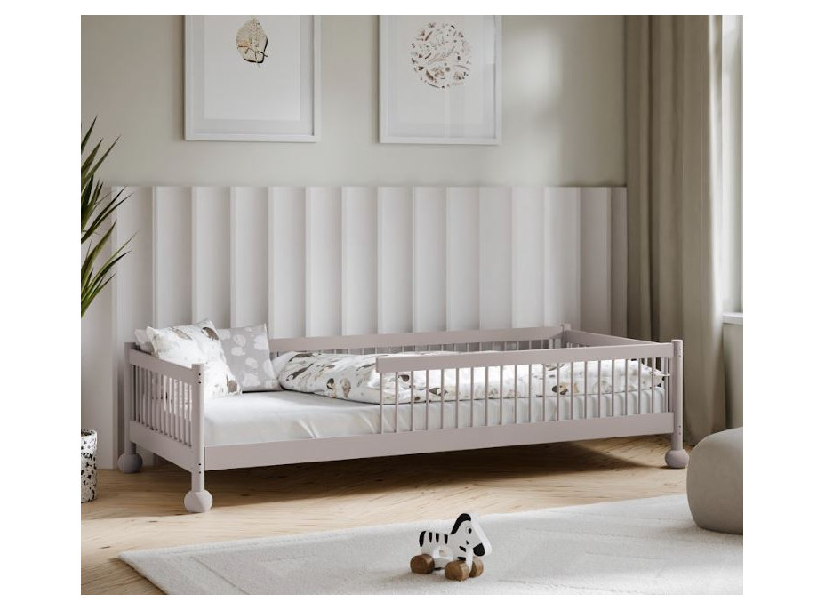Detská Montessori posteľ z masívu borovice STEVE - 180x80 cm - KAŠMÍROVÁ