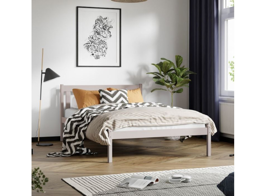 Detská posteľ z masívu borovice TINA - 200x120 cm - KAŠMÍROVÁ