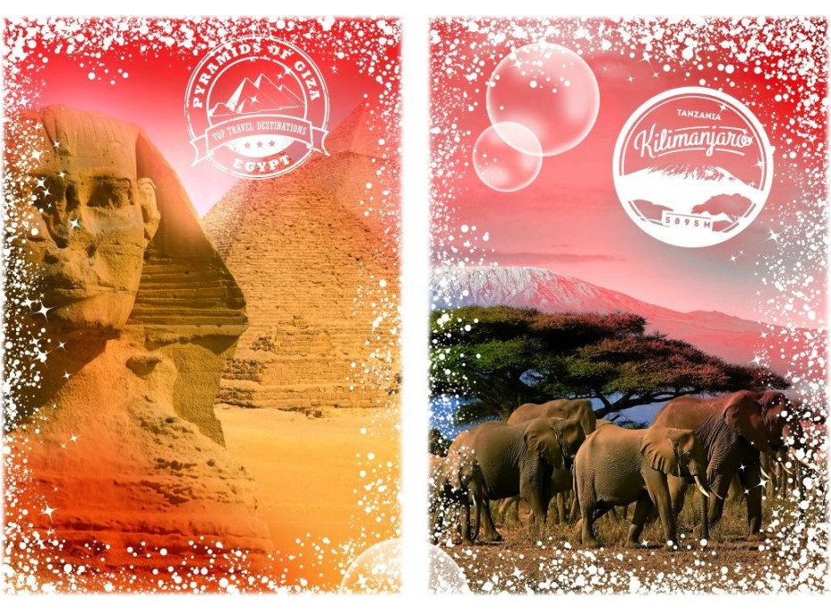 GRAFIKA Puzzle Cesta okolo sveta: Egypt a Kenya 1000 dielikov