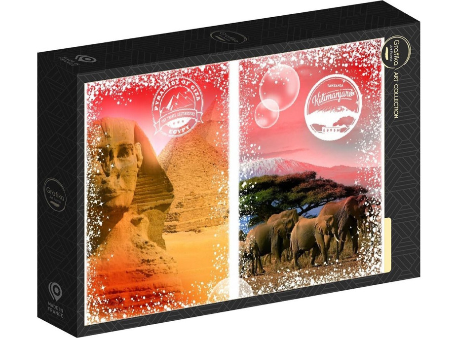 GRAFIKA Puzzle Cesta okolo sveta: Egypt a Kenya 1000 dielikov