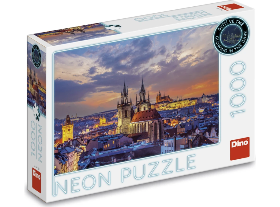 DINO Svietiace puzzle Pohľad na Hradčany 1000 dielikov