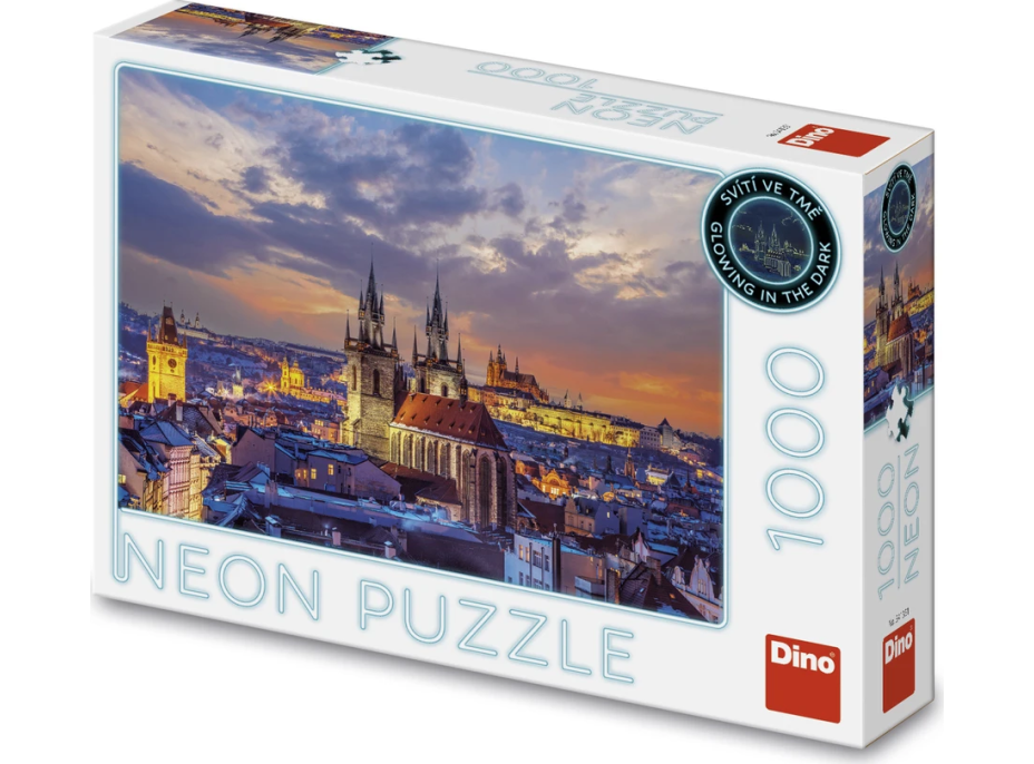 DINO Svietiace puzzle Pohľad na Hradčany 1000 dielikov