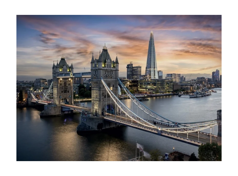 DINO Svietiace puzzle Súmrak nad Tower Bridge 1000 dielikov