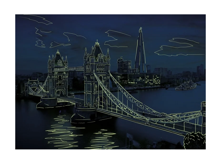 DINO Svietiace puzzle Súmrak nad Tower Bridge 1000 dielikov