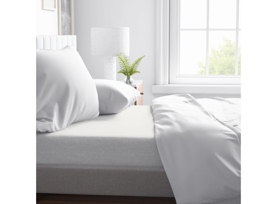 Bavlnená prestieradlo FASHION 200x90 cm + 25 cm - šedá