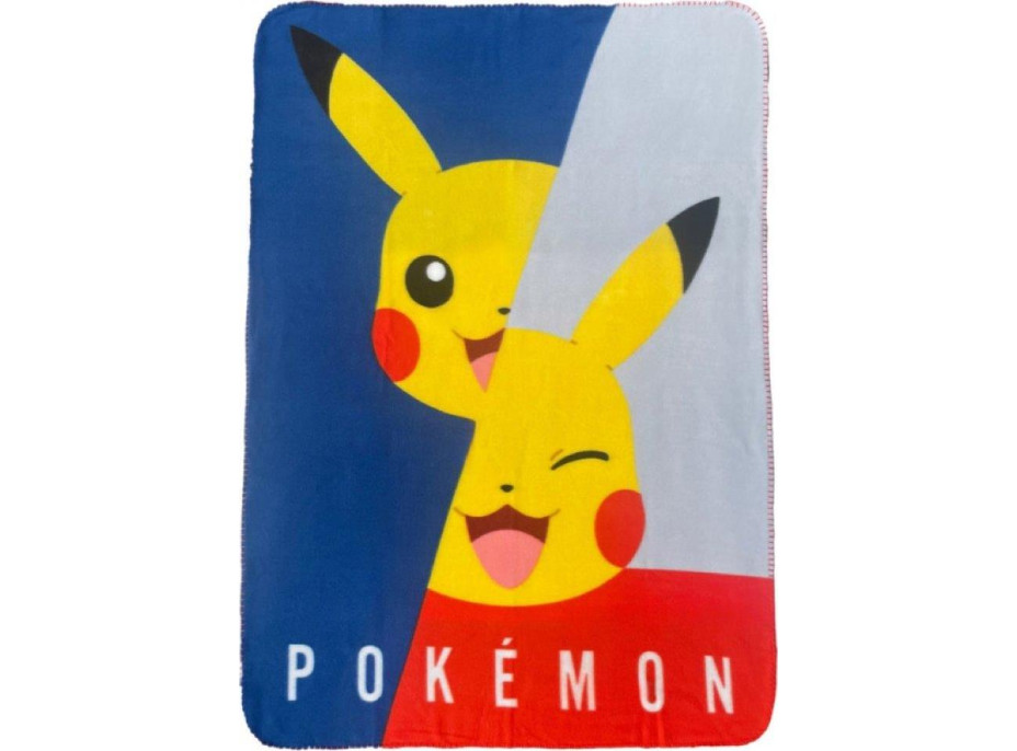 Detská deka POLAR 100x140 cm - Pokémon - Pikachu