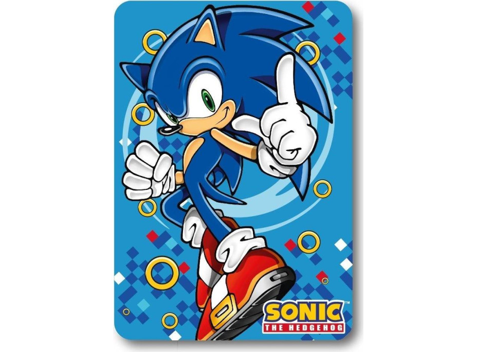 Detská deka POLAR 100x140 cm - Ježko Sonic