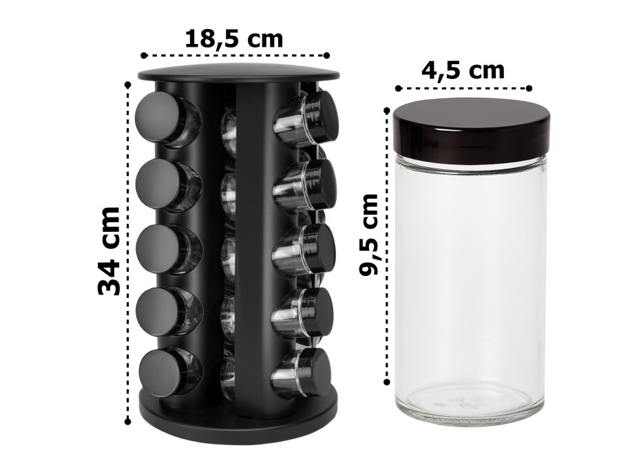 Otočný stojan na koreničky ROTOR - čierny