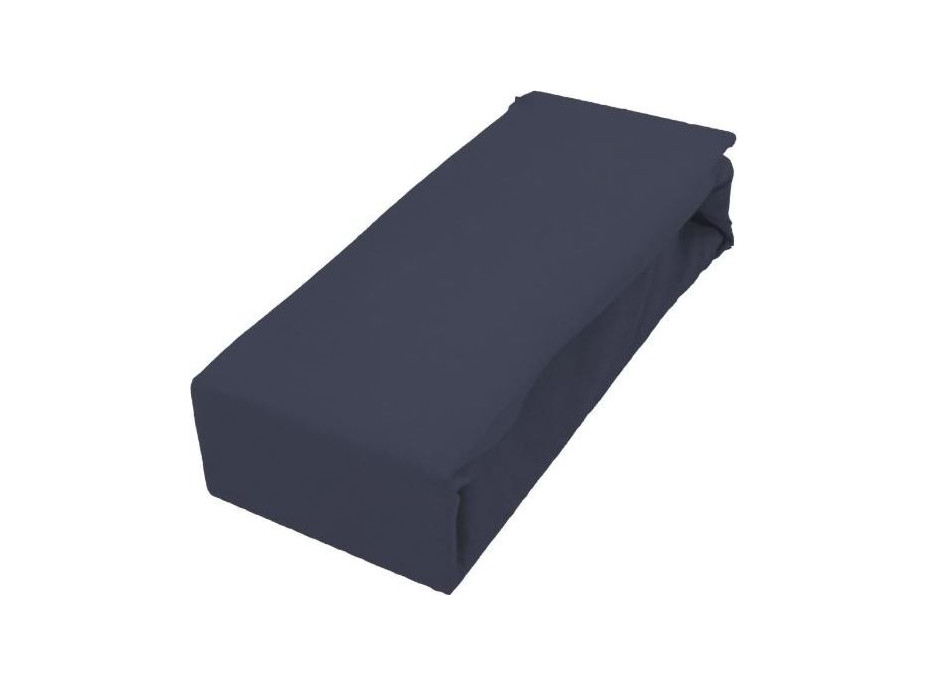Prestieradlo FASHION 200x160 cm + 25 cm - bavlnený satén - tmavo modré