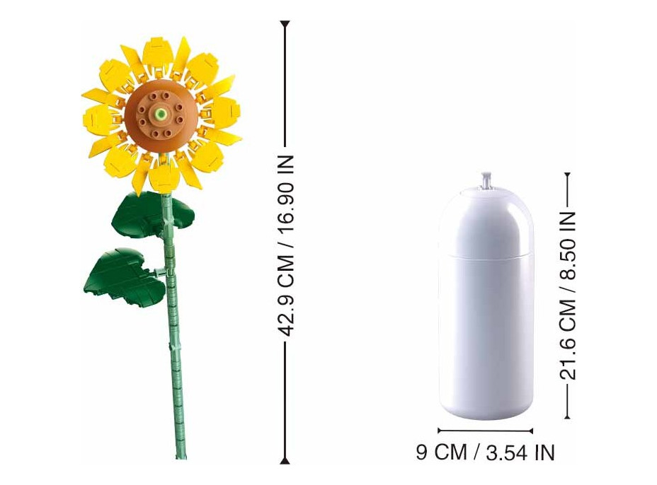 Sluban Flowers M38-B1101-10 Slnečnica vo váze