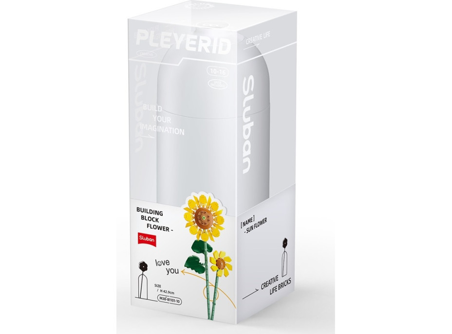 Sluban Flowers M38-B1101-10 Slnečnica vo váze