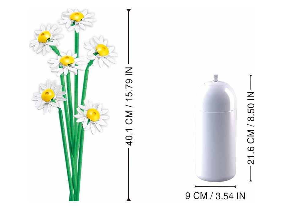 Sluban Flowers M38-B1101-16 Kopretiny vo váze