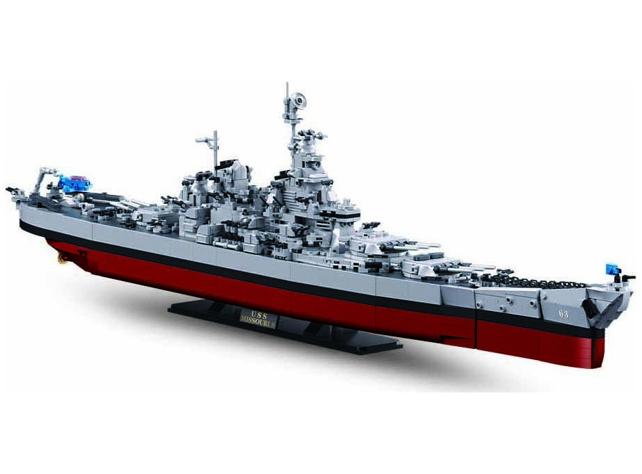 Sluban Model Bricks M38-B1291 Bojová loď USS Missouri 1:350