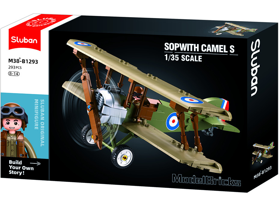 Sluban Model Bricks M38-B1293 Dvojplošník Sopwith 1.35