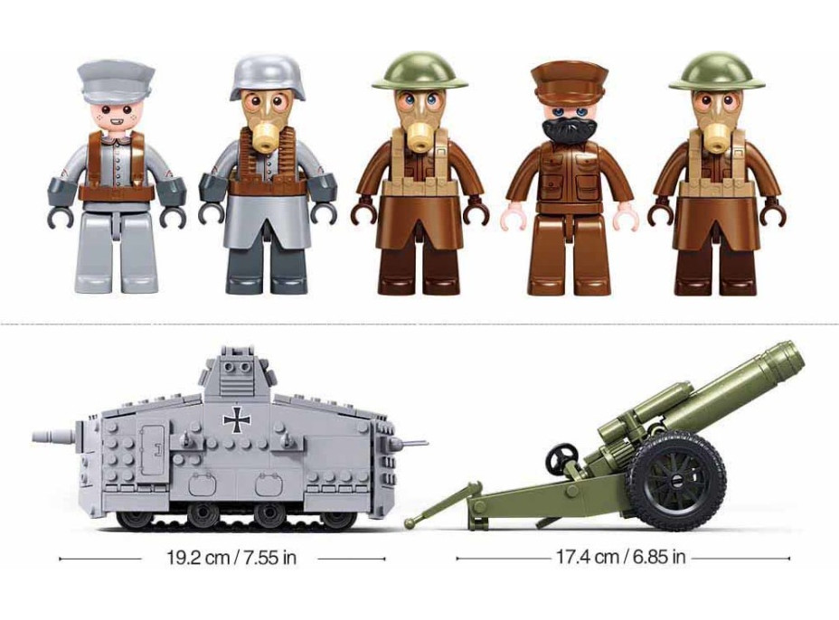 Sluban Army M38-B1295 Tank WWI 47Vs