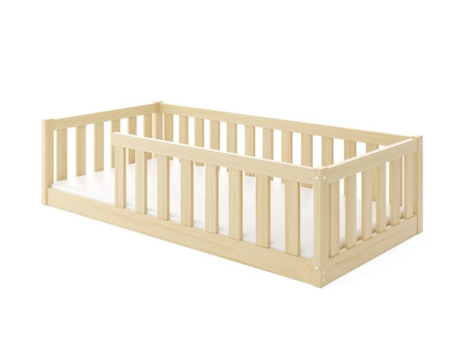 Detská Montessori posteľ z masívu borovice BELLA 160x80 cm - bez povrchových úprav