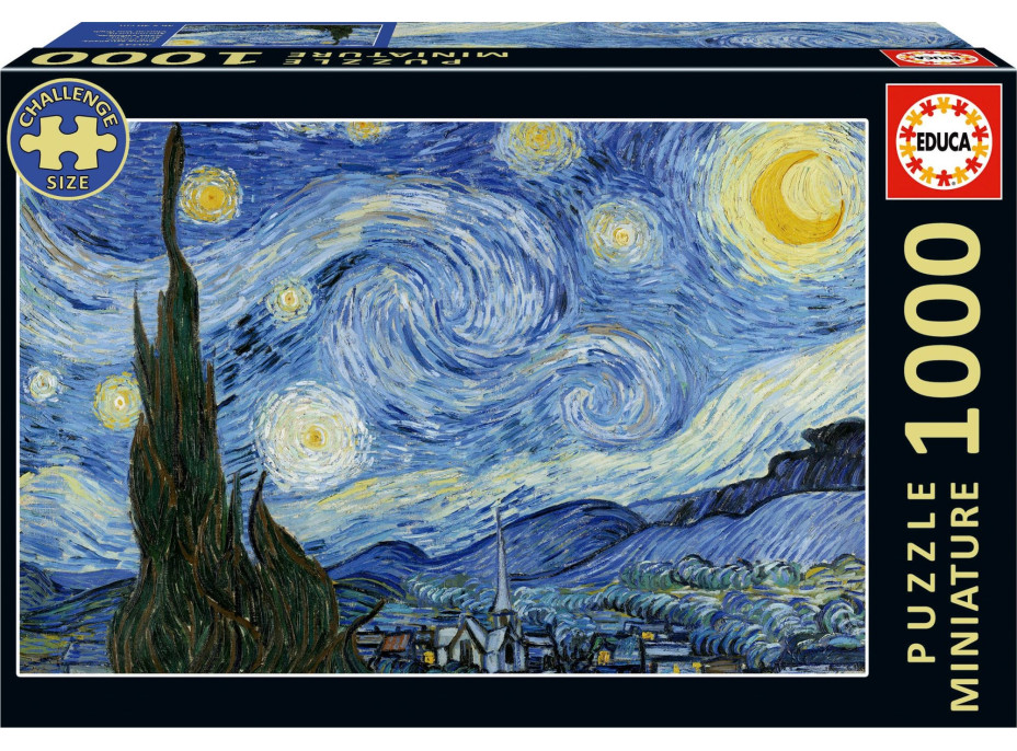 EDUCA Miniatúrne puzzle Hviezdna noc 1000 dielikov