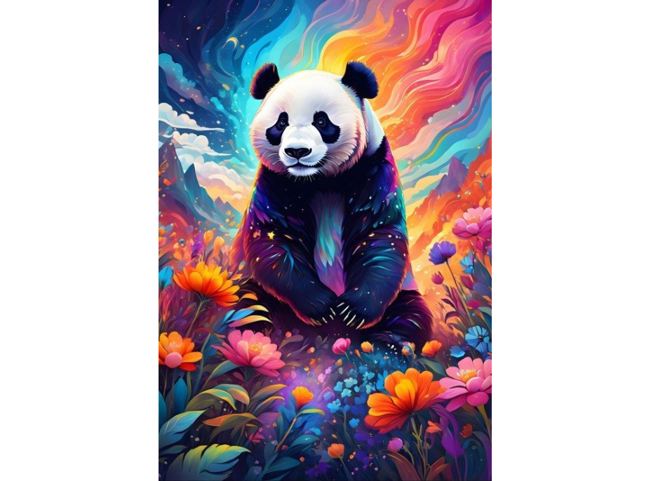ALIPSON Puzzle Farebná panda 1000 dielikov